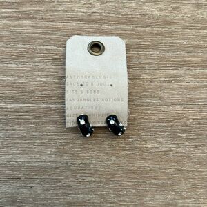 Anthropologie small black studded hoops